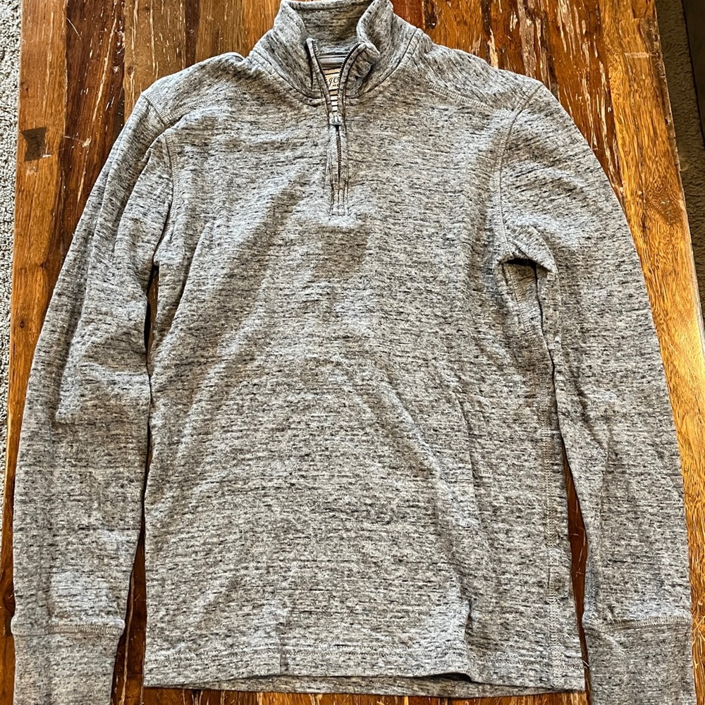 J. Crew Men's Light Gray Zip-Up Sweater